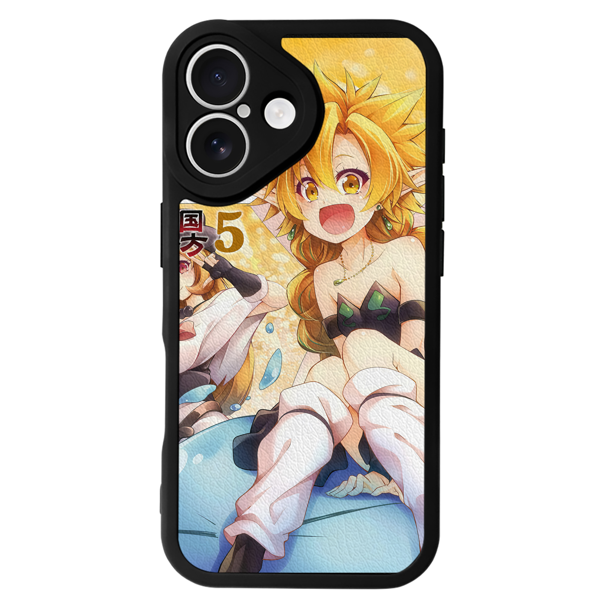 （画像用） 転スラ Regarding Reincarnated to Slime 【iPhone 16シリーズ対応】シリコンスマホケース（レザー調） 材質：シリコン